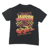 Mens Black Chris Janson Graphic T-Shirt M Short Sleeve Crew Neck Racing Car