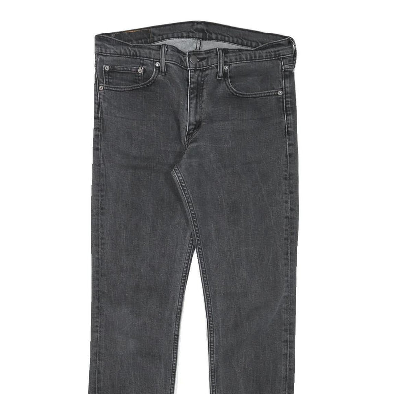 LEVI'S 511 Mens Slim Black Denim Medium W31 L29 Zip Closure Stylish Jeans