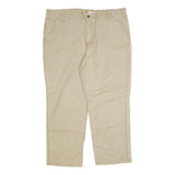CARHARTT Mens Relaxed Fit Beige Cotton Blend Zip Trousers W42 L30 Workwear