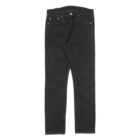 LEVI'S 522 Mens Slim Black Denim Regular W30 L30 Zip Jeans