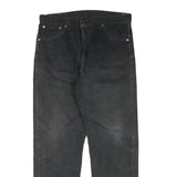 LEVI'S 521 02 Mens Jeans Black Regular Straight Denim Medium W38 L32 Zip