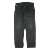LEVI'S 521 02 Mens Jeans Black Regular Straight Denim Medium W38 L32 Zip