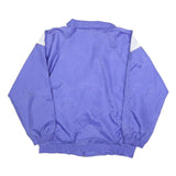 Womens Purple & White Retro Nylon Zip Jacket M Plain Lightweight Casual