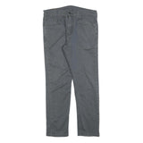 LEVI'S 502 Mens Jeans Grey Slim Slim Straight Denim Medium W30 L27 Zip Cotton