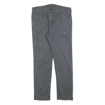 LEVI'S 502 Mens Jeans Grey Slim Slim Straight Denim Medium W30 L27 Zip Cotton