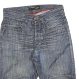 SMOG Mens Shorts Blue Denim Classic S W30 Casual Cotton Blend Stylish