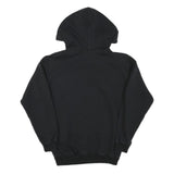 ADIDAS Womens Black Hoodie UK 6 Cotton Blend Pullover Logo Sweatshirt
