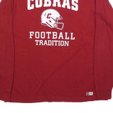 RUSSELL ATHLETIC Mens Red Cobras Football Tradition Long Sleeve Crew Neck