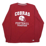 RUSSELL ATHLETIC Mens Red Cobras Football Tradition Long Sleeve Crew Neck