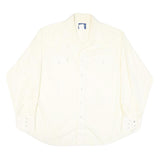 WRANGLER Mens White Polyester Blend Western Shirt XL Button Front Pockets