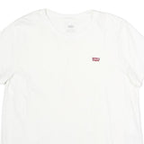 LEVI'S Womens White L Classic T-Shirt Short Sleeve Crew Neck Cotton Logo