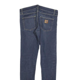 CARHARTT Mens Slim Blue Denim Jeans W32 L34 Zip Cotton Blend Stylish Comfort