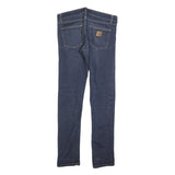 CARHARTT Mens Slim Blue Denim Jeans W32 L34 Zip Cotton Blend Stylish Comfort