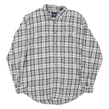 FILA Mens Black & White Check Shirt XL Button Down Cotton Casual Regular Fit