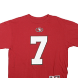 MAJESTIC Mens Red San Francisco 49ers Kaepernick T-Shirt L Short Sleeve Crew