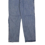 WRANGLER Mens Relaxed Blue Denim Cotton Blend Jeans W36 L30 Zip Closure Casual