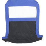 LUNA PIER Mens Blue & White Outdoor Nylon Woven Hooded Jacket XL Colourblock