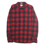 J.CREW Mens Red & Black Checked Shirt S Casual Cotton Long Sleeve Button Shirt