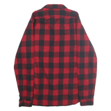 J.CREW Mens Red & Black Checked Shirt S Casual Cotton Long Sleeve Button Shirt