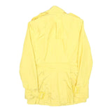 ZARA Womens Yellow Coat XS Polyester Blend Button Plain Stylish Lightweight