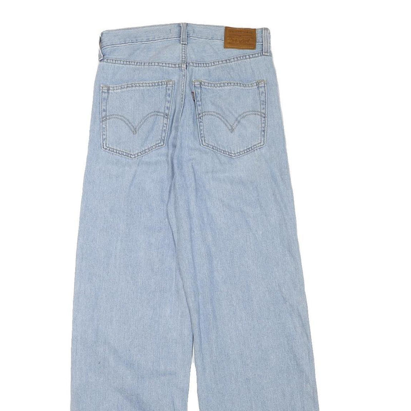 LEVI'S Womens Blue Loose Straight Denim Light W26 L29 Comfortable Zip Jeans