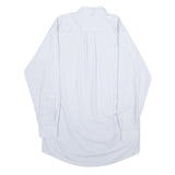 CINTAS Mens Light Blue Shirt L Button Down Collar Long Sleeve Cotton Blend