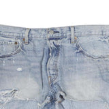 LEVI'S Womens Denim Blue Cut-Off Ripped Shorts M W34 Casual Summer