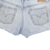 LEVI'S Womens Denim Blue Cut-Off Ripped Shorts M W34 Casual Summer