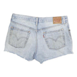 LEVI'S Womens Denim Blue Cut-Off Ripped Shorts M W34 Casual Summer