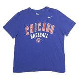 NIKE Mens Blue Chicago Baseball Graphic T-Shirt L Short Sleeve Crew Neck Casual