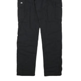 DICKIES Mens Cotton Blend Black Regular Fit Cargo Trousers W34 L34 Workwear