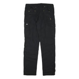 DICKIES Mens Cotton Blend Black Regular Fit Cargo Trousers W34 L34 Workwear