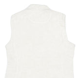 CALVIN KLEIN Womens White Polyester Regular Zip Sleeveless Jacket M Sherpa