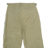 DKNY Womens Cotton Blend Beige Regular Fit Wide-Leg Trousers W28 L24 Casual