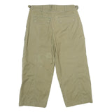 DKNY Womens Cotton Blend Beige Regular Fit Wide-Leg Trousers W28 L24 Casual