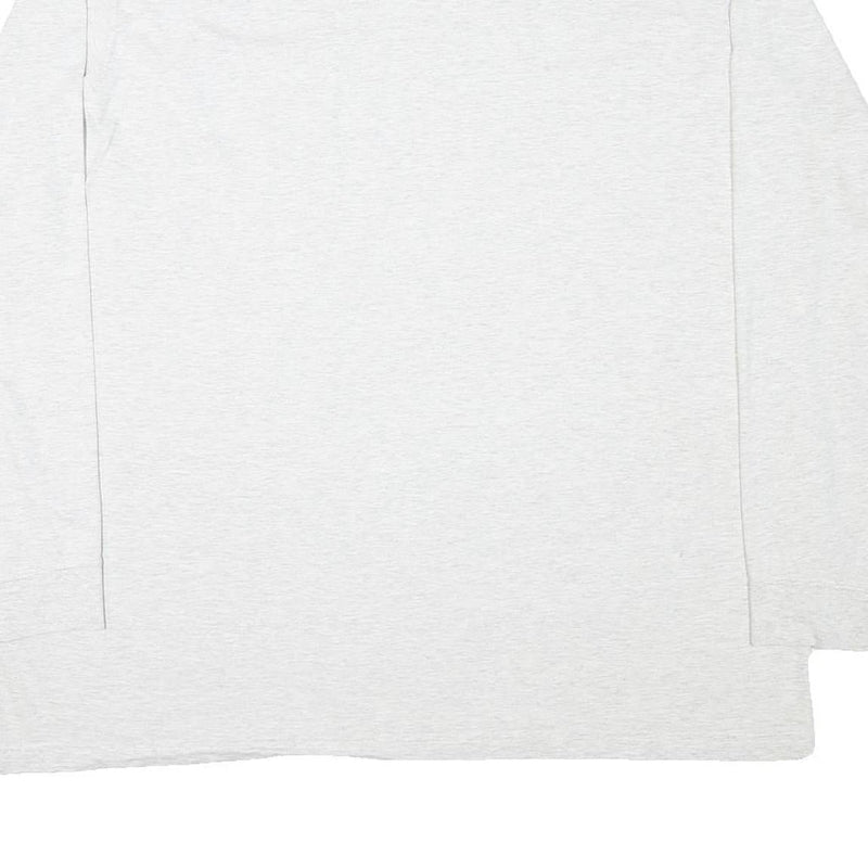 CARHARTT Mens White Crew Neck Long Sleeve 2XL Logo Pocket Plain Cotton Blend
