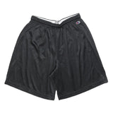 CHAMPION Mens Black Casual Shorts L W28 Sportswear Logo Polyester Comfort