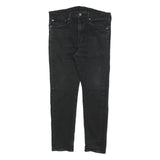 LEVI'S 510 Mens Slim Black Denim Raw W34 L27 Skinny Cotton Blend Zip Jeans