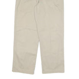 DOCKERS Mens Cotton Blend Beige Regular Straight Trousers W33 L29 Classic Zip