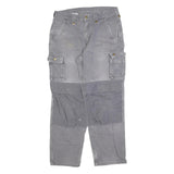 CARHARTT Mens Relaxed Workwear Jeans Grey Cotton Blend Cargo W32 L30 Durable