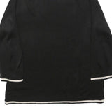 TOMMY HILFIGER Womens Black Plain Pullover Roll Neck Basic Knit M Acrylic Jumper