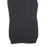 Womens Grey Wool Blend Bodycon Jersey Dress XS Long Sleeve Round Neck