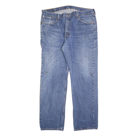 LEVI'S 751 02 Mens Jeans Blue Relaxed Straight Denim Medium W40 L32 Classic Zip