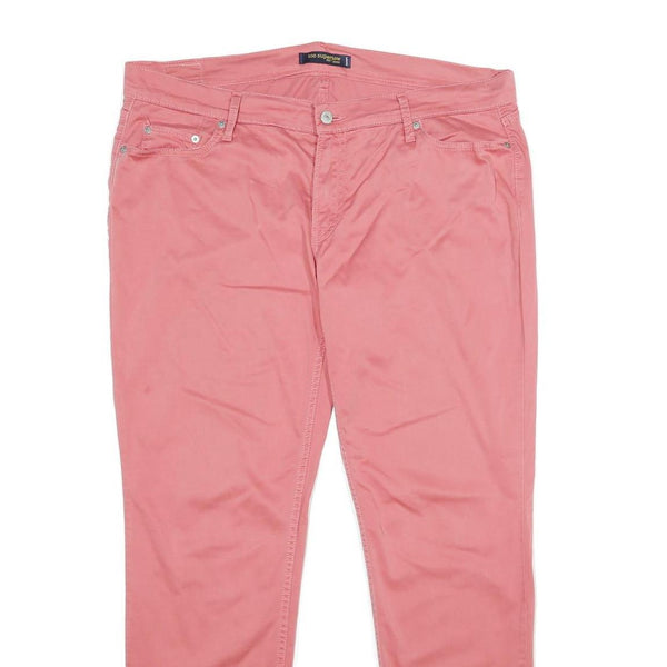 LEVI'S Womens Cotton Blend Pink Relaxed Straight Trousers W38 L33