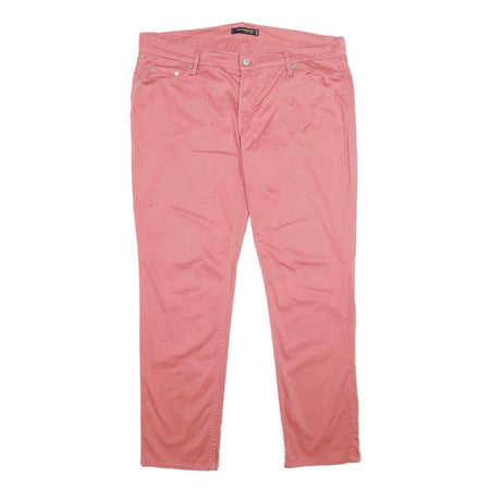 LEVI'S Womens Cotton Blend Pink Relaxed Straight Trousers W38 L33