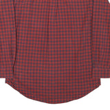 TOMMY HILFIGER Mens Red & Navy Check Shirt M Classic Fit Button-Down Collar Long