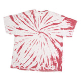 GILDAN Mens White & Red Alabama Crimson Tide Tie Dye T-Shirt 2XL Short Sleeve