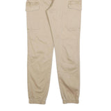 TALLY WEIJL Womens Cotton Blend Beige Slim Cargo Trousers W28 L28 Belted