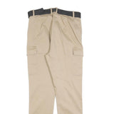TALLY WEIJL Womens Cotton Blend Beige Slim Cargo Trousers W28 L28 Belted