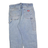 DICKIES Mens Jeans Blue Relaxed Straight Denim Light W36 L30 Workwear